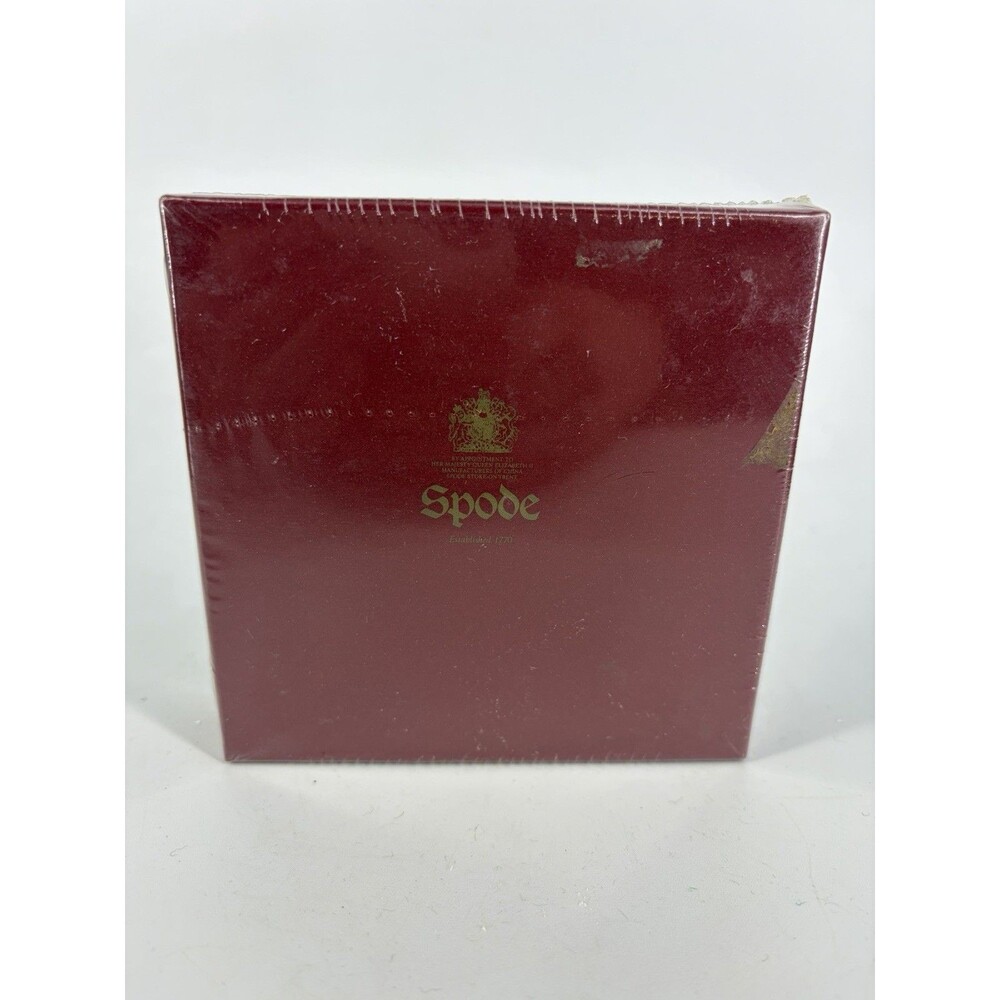 Spode "Christmas Tree" Set of 6 Square Coasters New! 9425 Vintage